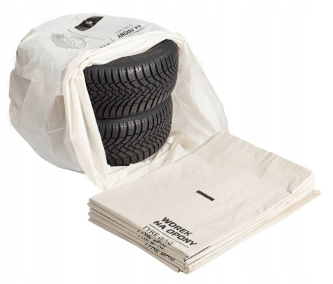 Zestaw czterech worków na opony, duże 120x120 cm, mocne